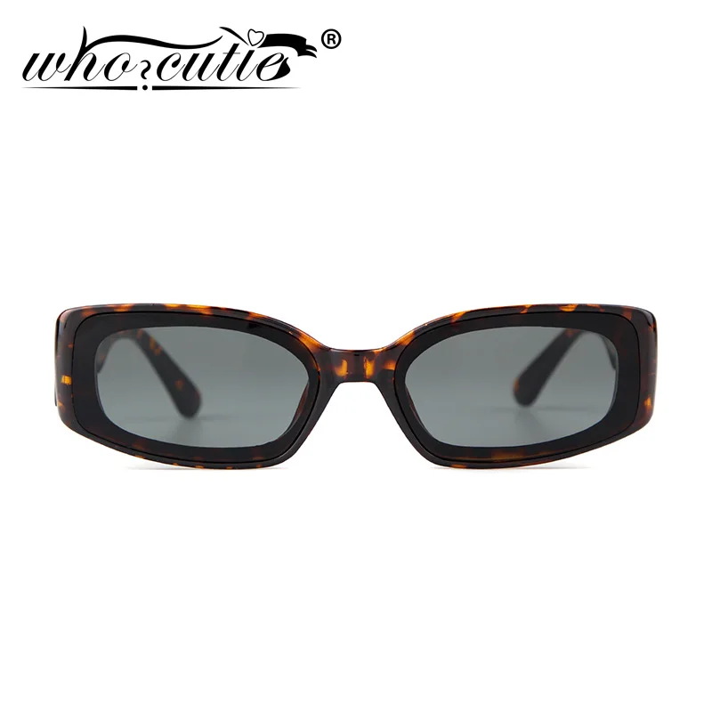 Очки солнцезащитные женские прямоугольные в стиле ретро узкие брендовые