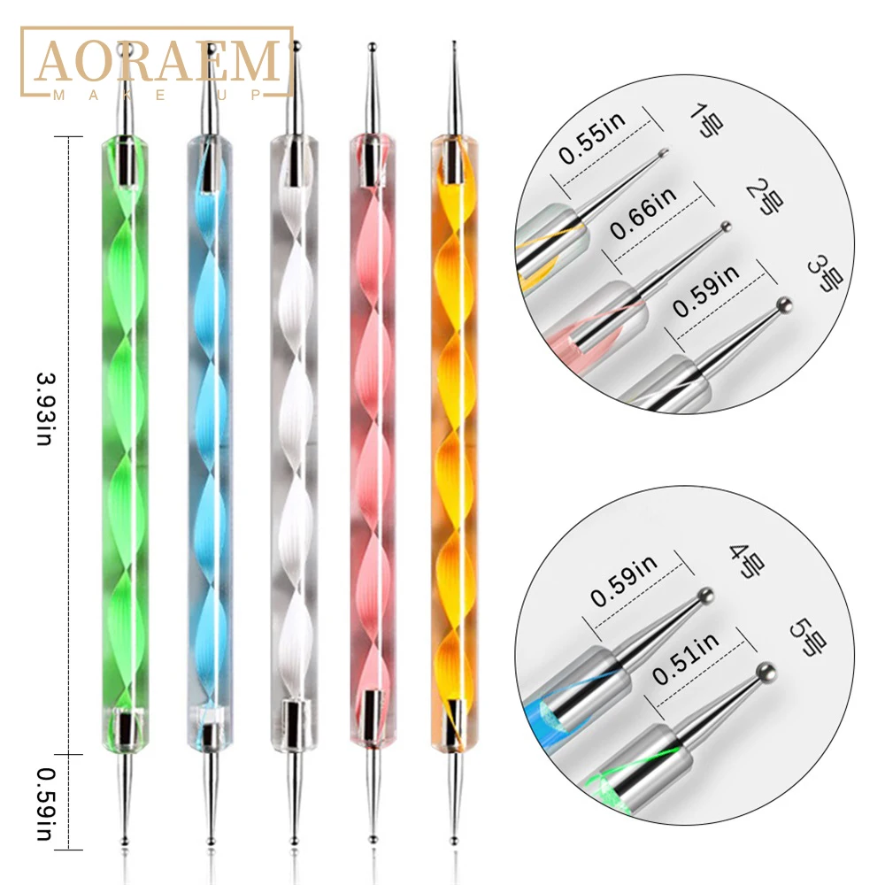 

Набор инструментов для маникюра AORAEM, 2 в 1, 5 шт.