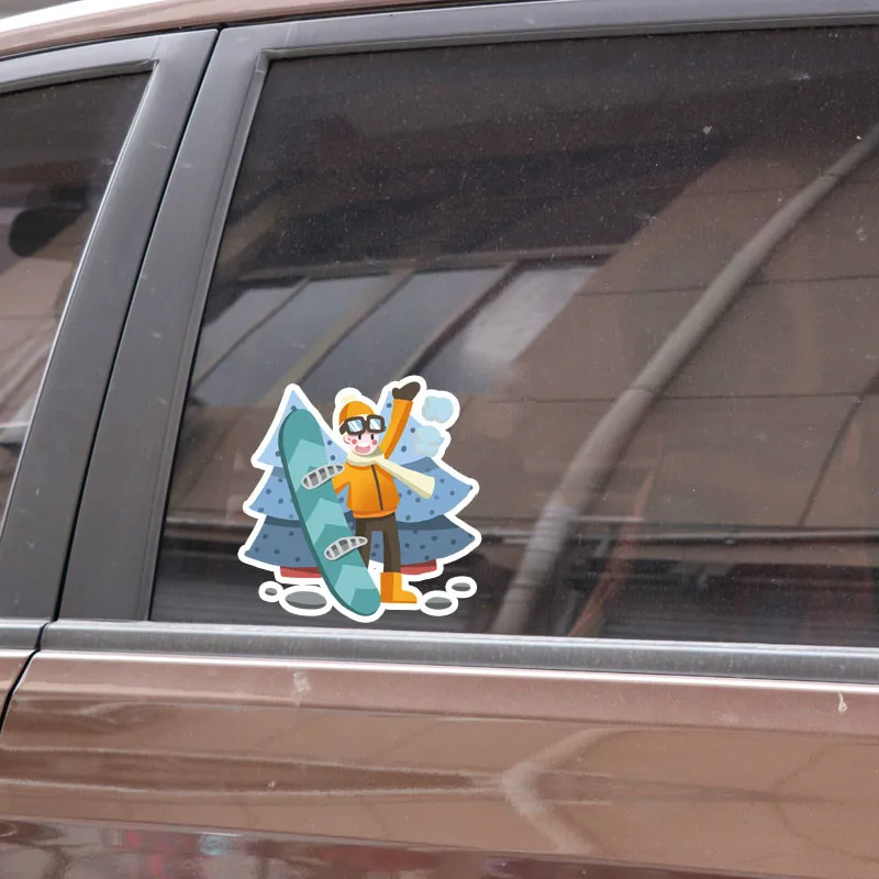 Ebdeckle интересные лыжные Мальчики Фитнес Спорт для Авто/бампер/окно/наклейка на