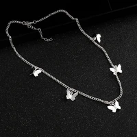creative butterfly pendant star necklace women jewelry 2021