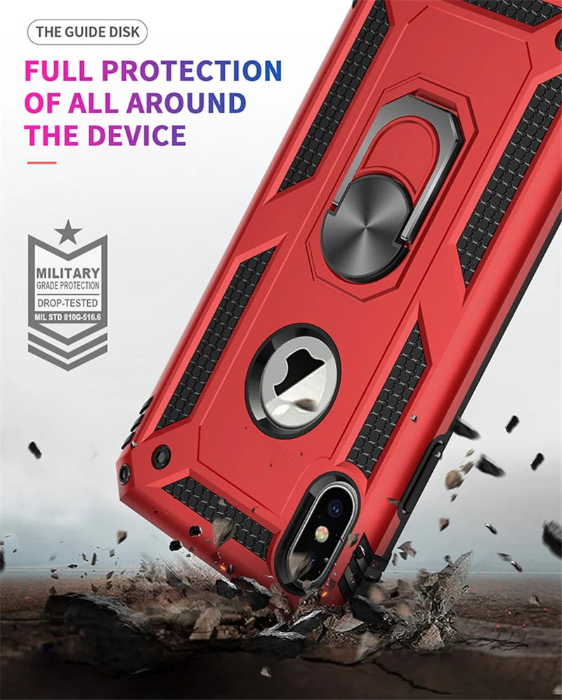 Роскошный ударопрочный чехол для Iphone X XR XS 11 Pro Max 6 6S 7 8 Plus прочный защитный мягкий
