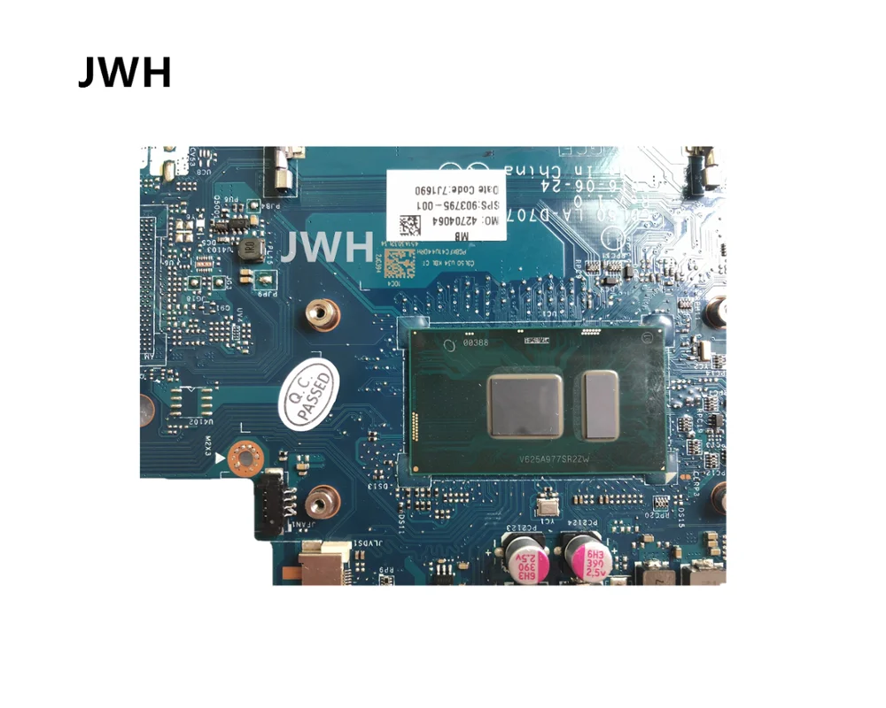 YPAY для hp 15-AY материнская плата i3-7100 LA-D707P 903795-001 903795-501 903795-601 тестирование работы |
