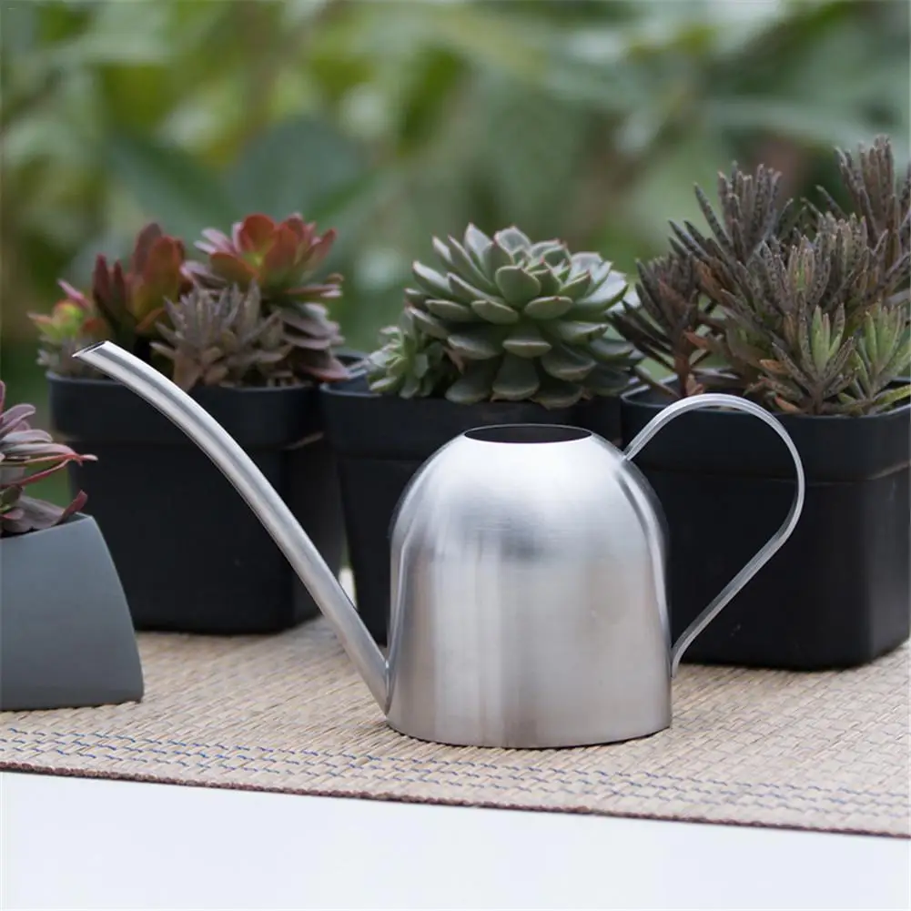 

Stainless Steel Watering Pot Gardening Potted Small Purling Can Indoor Succulent Long Watering Flower Kettle 500ml