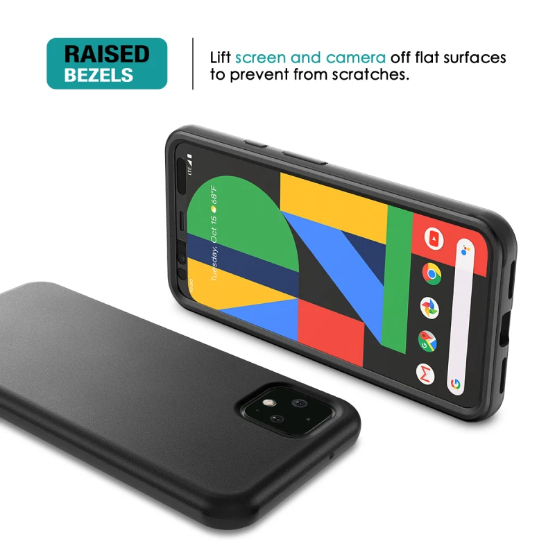 Мягкий чехол-бампер для Google Pixel 4 XL противоударный чехол 2 в 1 со встроенной защитой