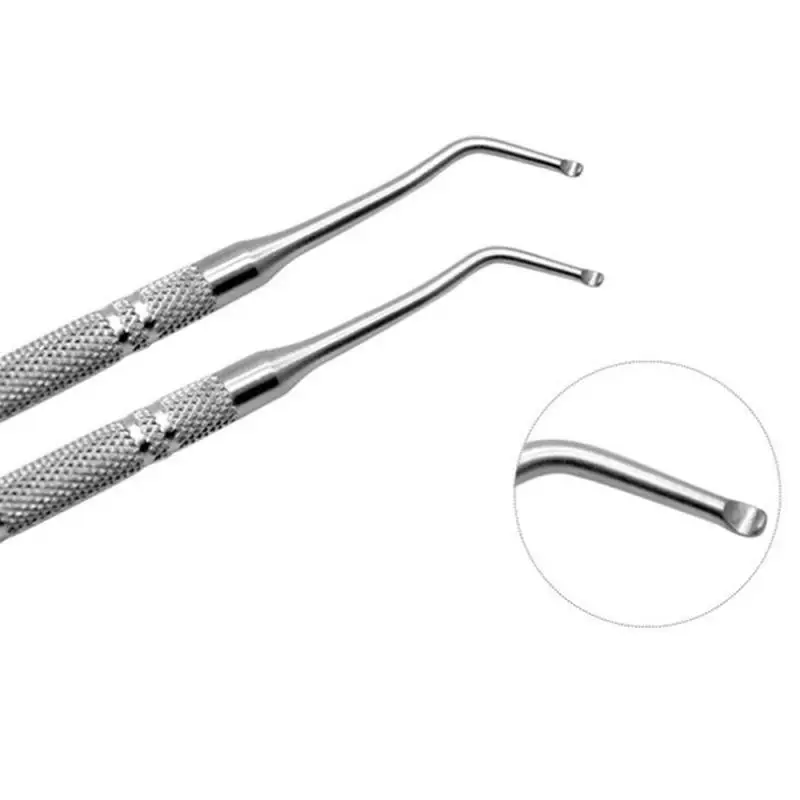 1 двойная головка из нержавеющей стали для чистки кутикулы педикюра ногтей