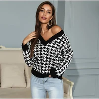 knitted autumn winter sweaters women v neck long sleeve elegant pullovers female 2020 fashion office ladies sweaters