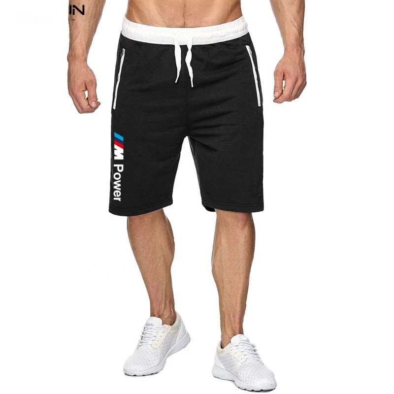 

2021 Quick dry new BMW M Power brand printed men's shorts men's sports shorts breathable running cotton men's casual shorts