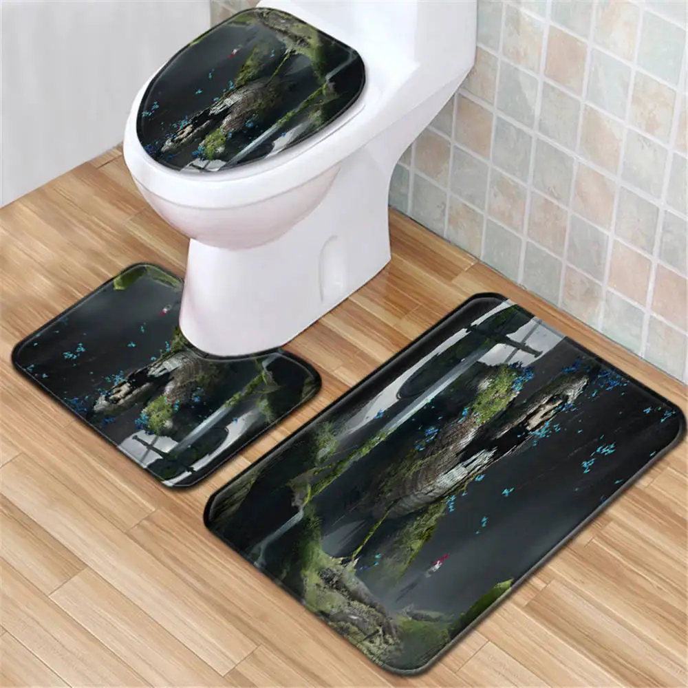 Набор из 3 предметов для ванной комнаты в скандинавском стиле|Коврики ванной| |