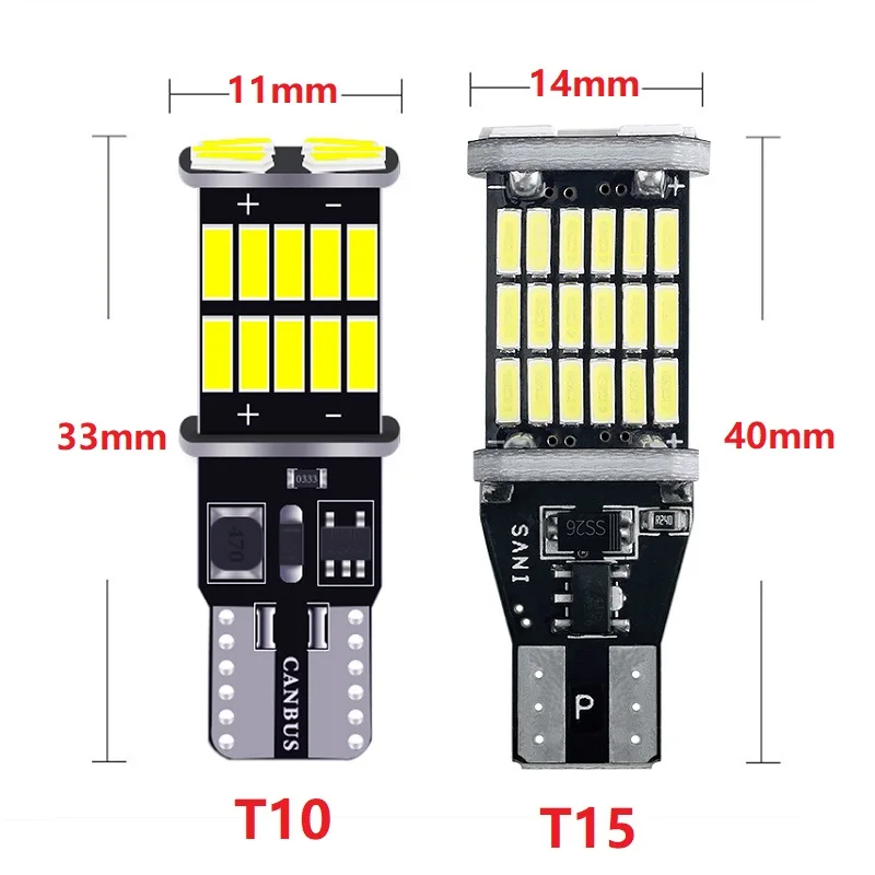 1 Автомобильная сигнальная лампа T15 W16W светодиодный Лампа T10 W5W 4014