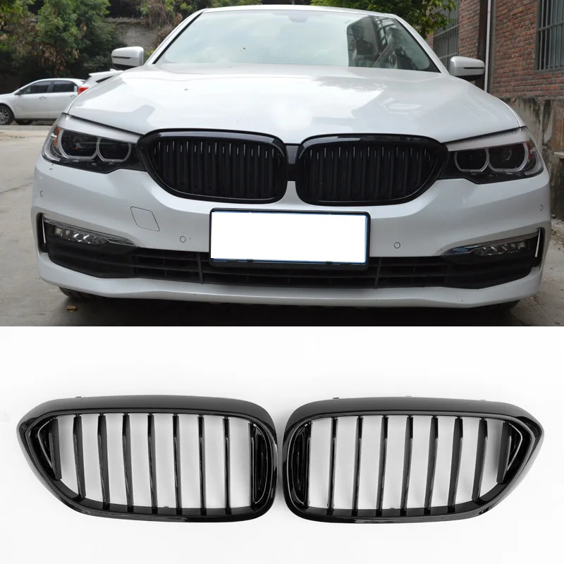 

Single Line Style Bright black Grille Fit For BMW G30 G38 F90 M5