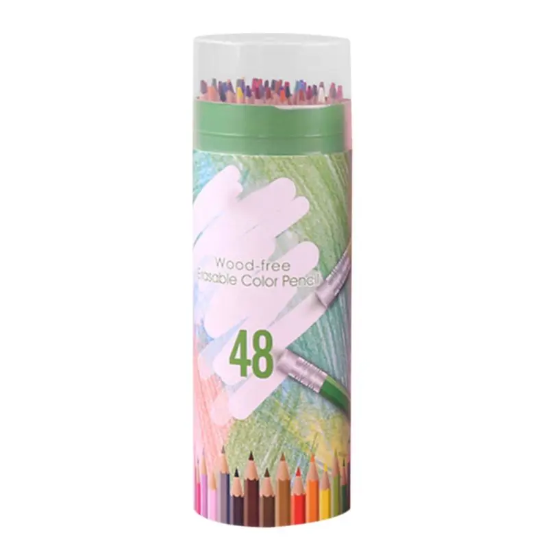 

12/18/24/36/48 Pencil Oily Lead Paint Brush Water Soluble Colored Drawing Kit 1XCE