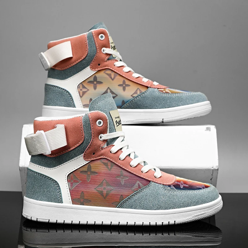 

High-top Sports Shoes for Men and Women, Breathable Casual Sports Shoes, Platform Shoes, Fashionable Outdoor Hiking Shoes 35-45