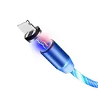 Головка для зарядки, круглая, магнитная, светящаяся, для Apple Android Type C, мобильный телефон