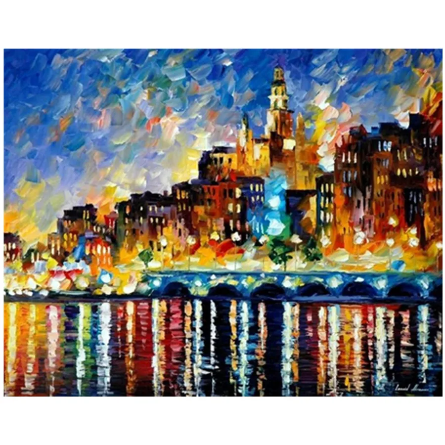

5D Diamond Painting European landscape oil painting diamond embroidery Full square cross stitch rhinestone home decoration gift