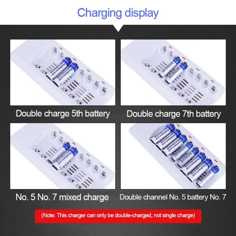 8 слотов зарядное устройство AA AAA 1 2 V перезаряжаемая батарея интеллектуальная