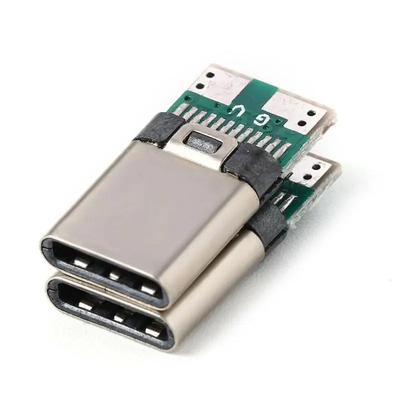 

6pcs New USB 3.1 Type C Male DIY Solder Cable Plug Head Socket Board Attached Test Data SMT PC Connector X9S3