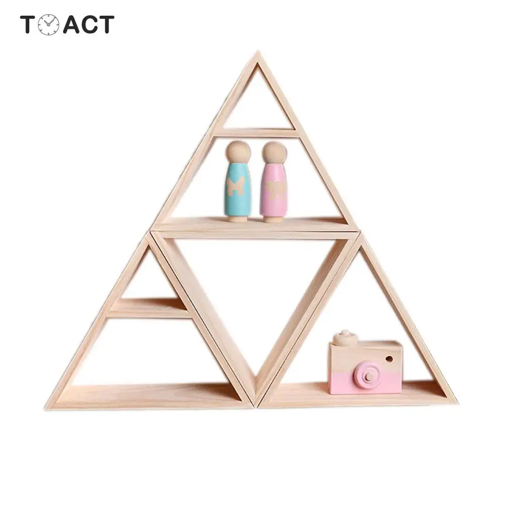 Ins Style натуральная деревянная полка для хранения без узелкового сосны ручная