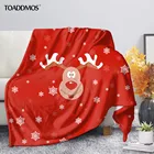 TOADDMOS милое красное Флисовое одеяло с рисунком оленя одеяло постельное белье для детей и взрослых диван ворсовое одеяло Рождественский подарок 2022 manta