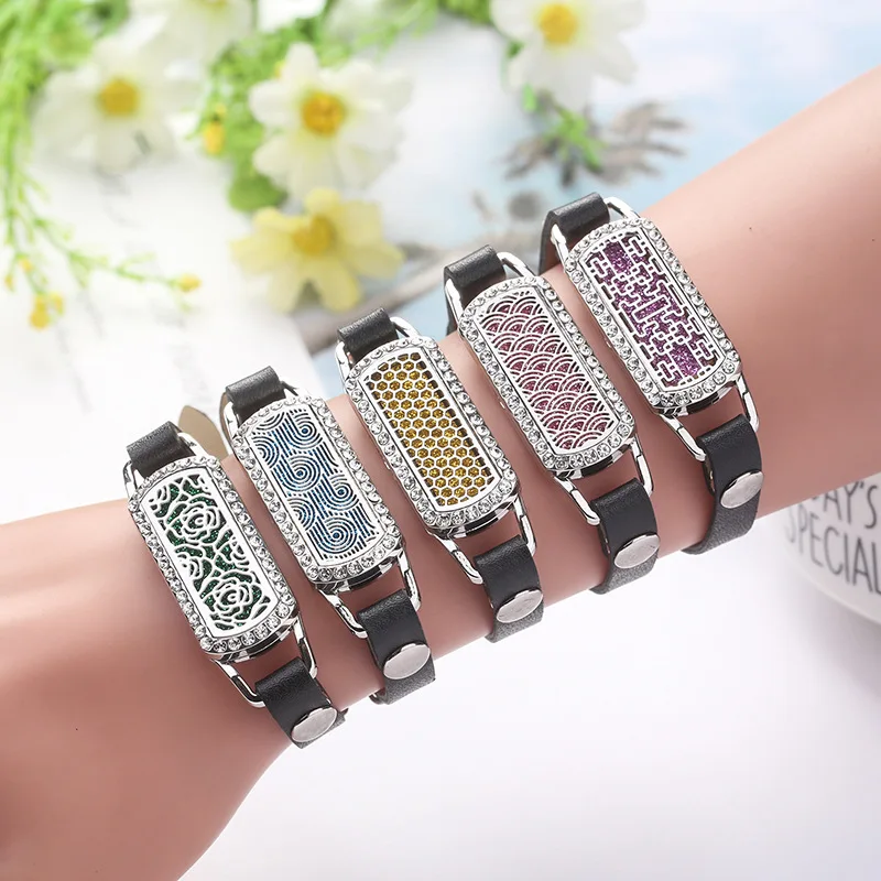 

VIMIO 2021 нейтральная кожа с геометрическим рисунком регулируемый сплав Прямоугольник съемный браслет ювелирные аксессуары