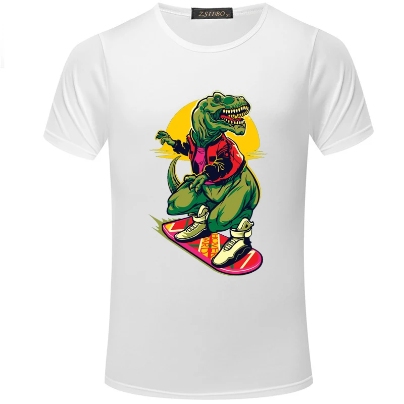 Футболка в стиле хип хоп с рисунком крокодила Новинка летняя футболка забавным