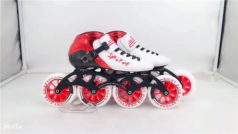 Углеродное волокно встроенные скоростные коньки Patines 3 4 колеса профессиональная гоночная обувь для марафона асфальта наземного дорожного катания 85A30-45
