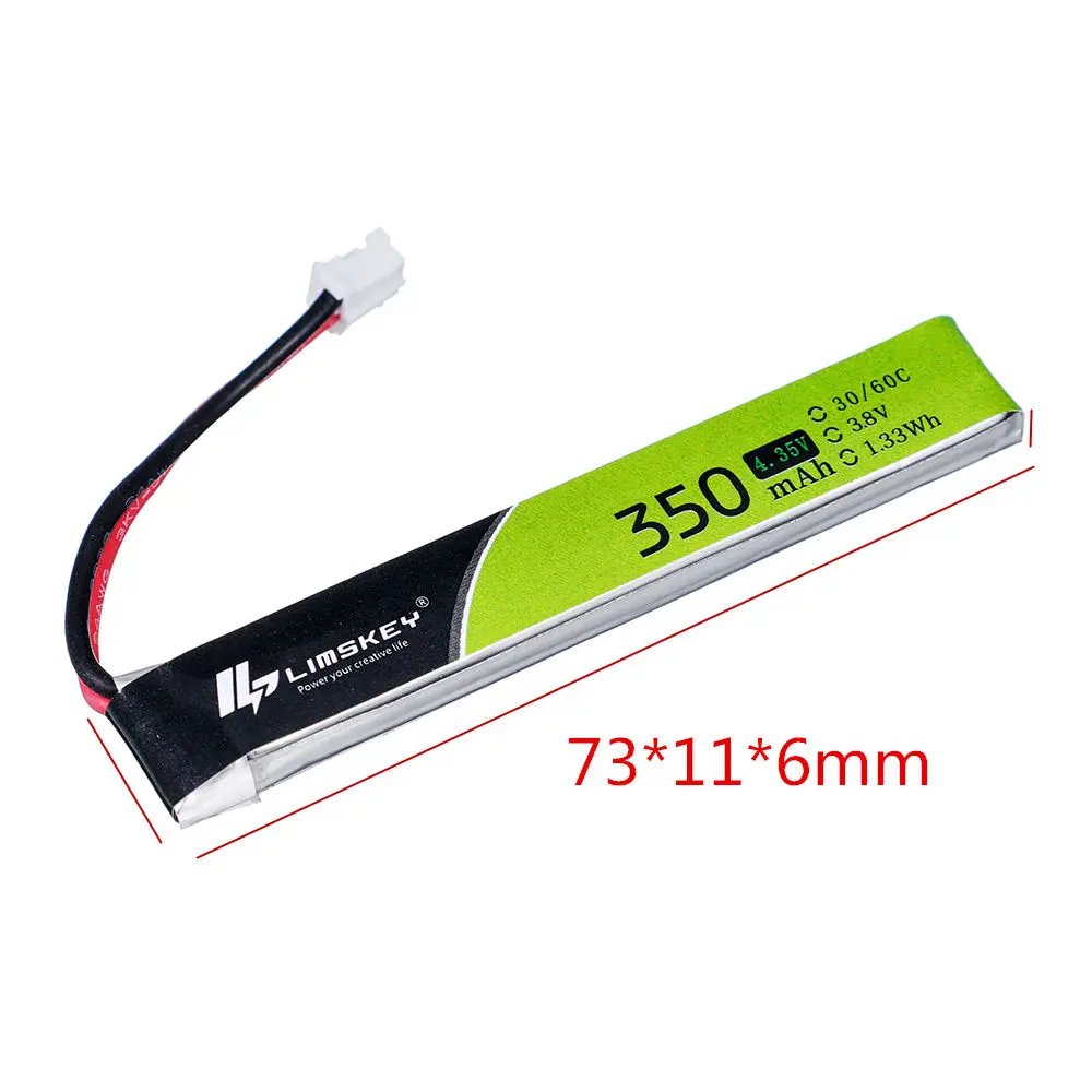 5/10 шт. Limskey 350 мАч 3 8 в 30C/60C Lipo батарея PH2.0 разъем для 65S UK65 индуктивность UR65 Mobula7 Snapper8