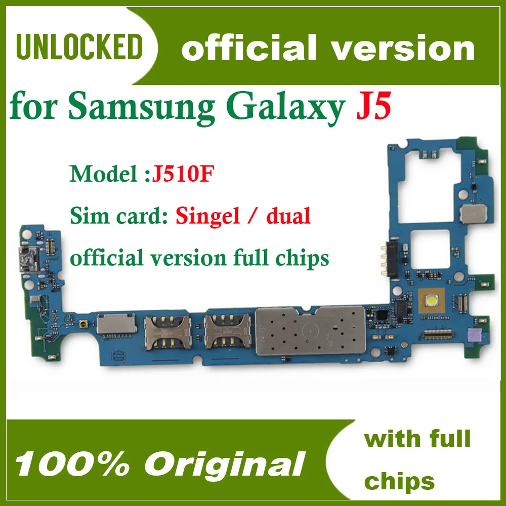 Материнская плата для Samsung Galaxy J5 J510F 100% оригинал разблокированная | Мобильные