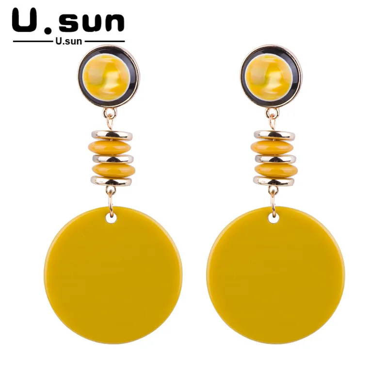 Круглые длинные висячие серьги ювелирные изделия для женщин модный простой