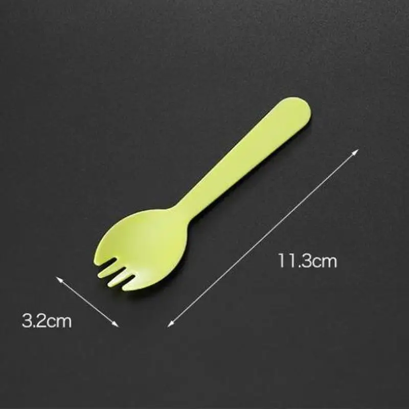 Ложка вилка одноразовая утолщенная черная пластиковая 200 шт.|Одноразовые ложки| |