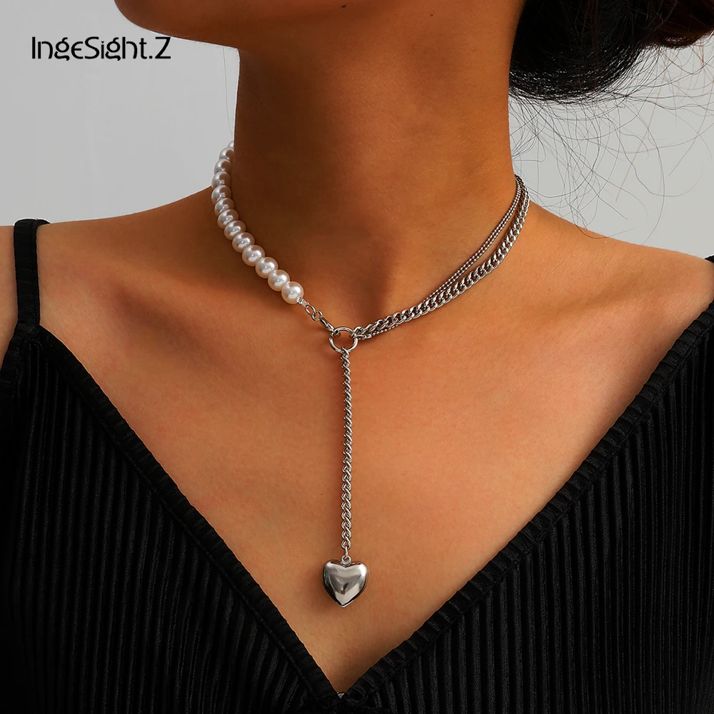Женское Ожерелье чокер IngeSight.Z регулируемое ожерелье в стиле панк с имитацией