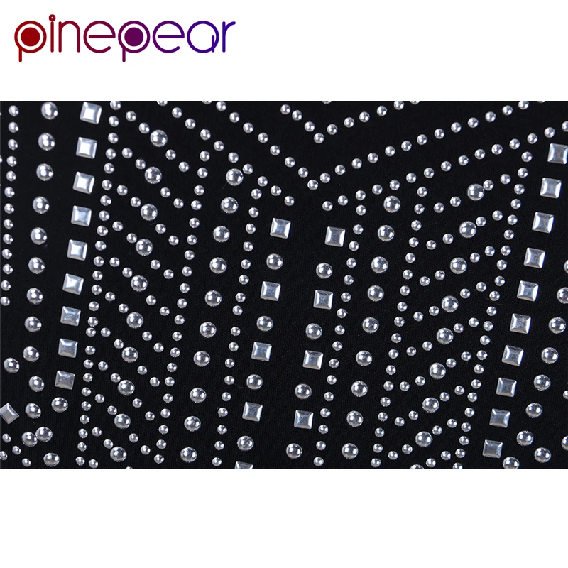 Укороченный топ с длинными рукавами и шорты PinePear блестками стразами комплект из 2