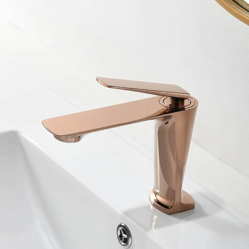 Brass Bathroom Basin Faucet Single Hole Single Handle Water Mixer Matt Black/Chrome/Rose Gold/Gold Bathroom Washbasin Taps