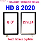 Сенсорный экран AAA + 8,0 дюйма для Amazon Fire HD8 HD 8 2020 10th Gen K72LL4, дигитайзер, стеклянная панель, запасные части