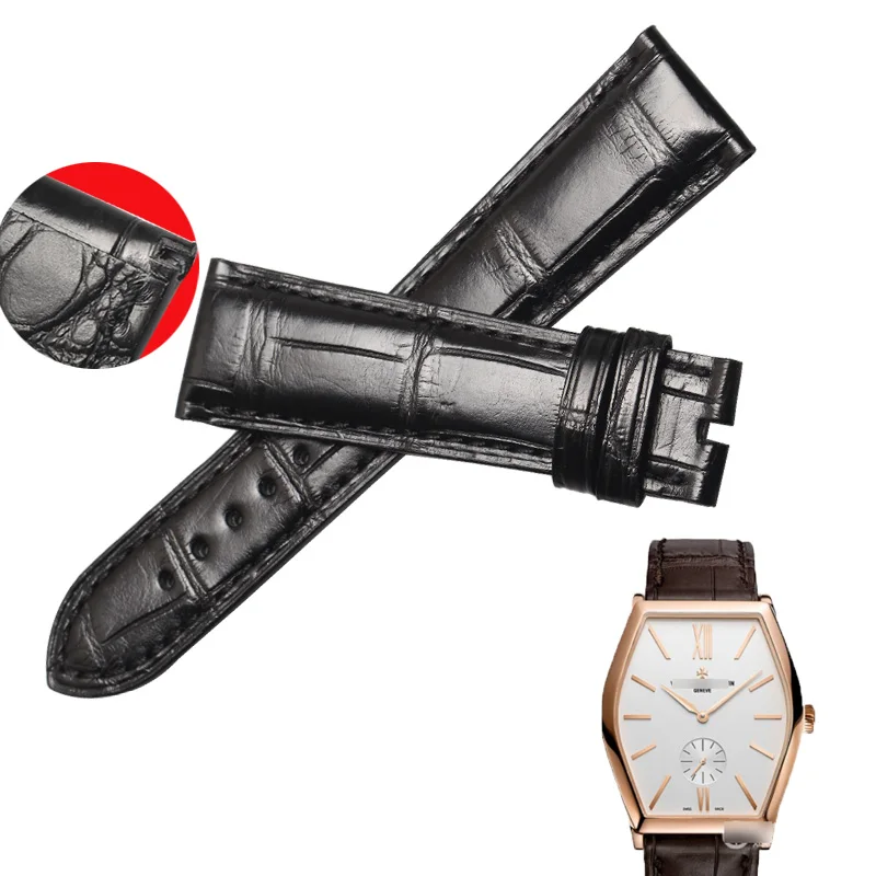 Ремешок WENTULA для наручных часов кожаный браслет из кожи аллигатора и