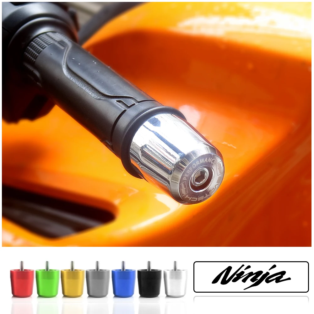 

Motorcycle Handlebar Grips Bar Weight Ends Cap Plug Slider for KAWASAKI NINJA250 300 NINJA 400 650 1000 EX250 EX-300 EX400