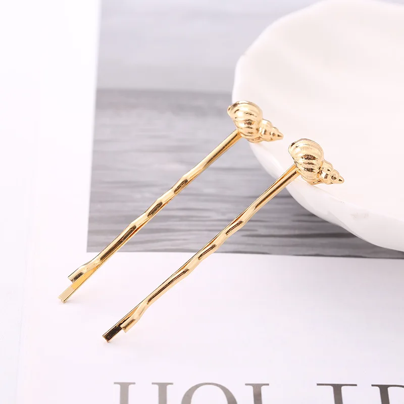 

2pcs/set Fashion Barrette Shell Hair Clipsalloy Women Starfish Hairpins Butterfly Hair Clip Metal Hair Accessories