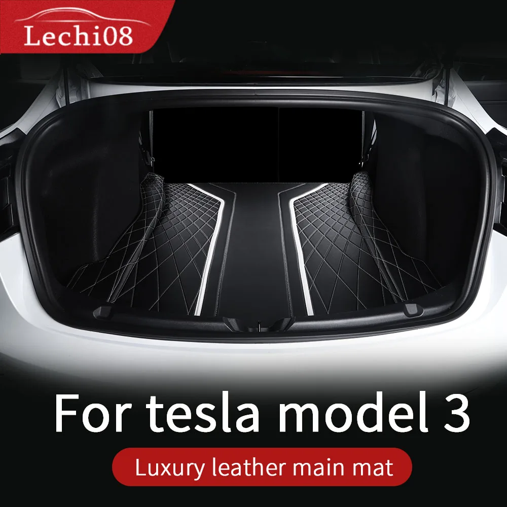 Кожаный багажник для Tesla model 3 коврик багажника аксессуары модели tesla three