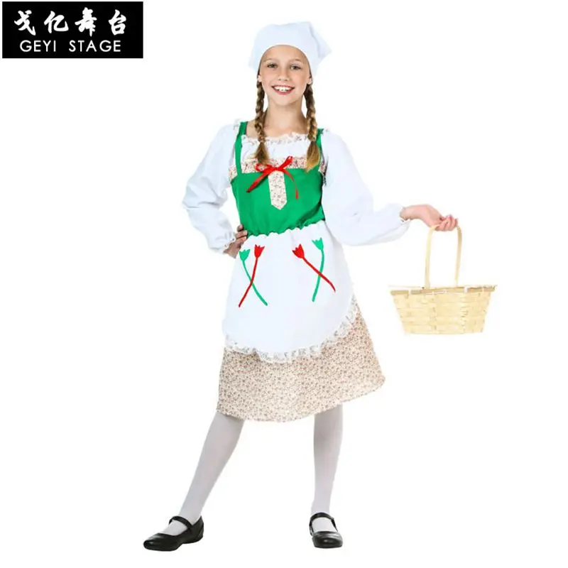 

Halloween Parent-child Stage Performance Costume COS German Girl World National Costume Maid Maid Costume