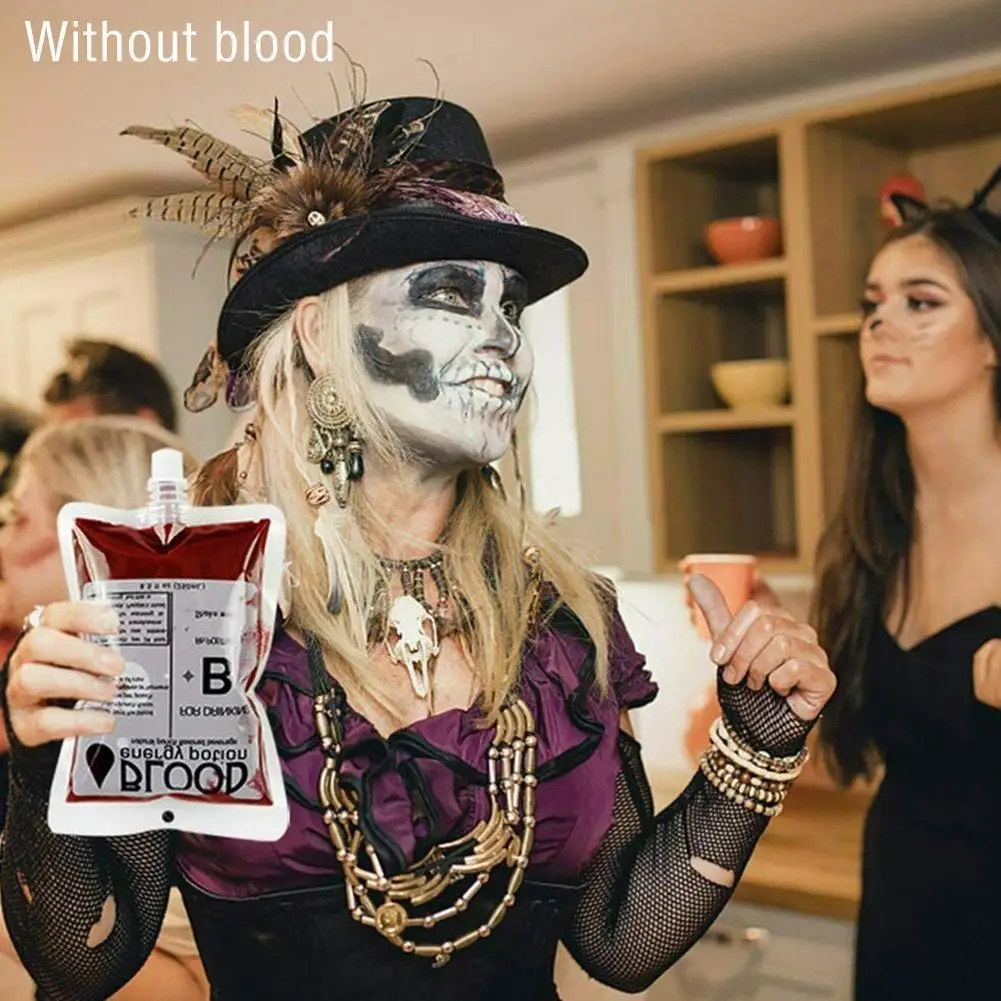 

5pcs Halloween Blood Container Bag Convenient No Leakage Props Adults Toys(without Festival Blood) Children I0q2