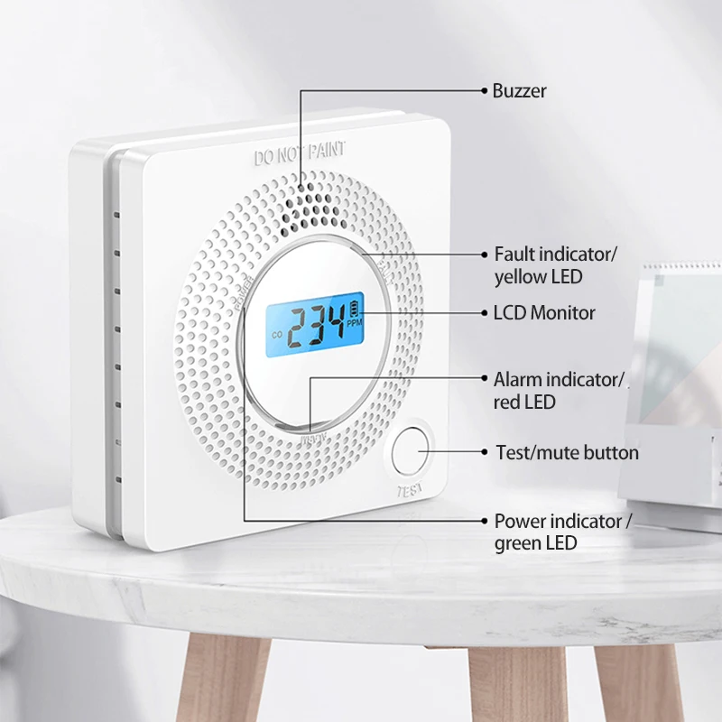 Tuya WiFi 2-in-1 Smoke Alarm CO Detector Fire Protection Smokehouse Combination Home Security System | Безопасность и защита