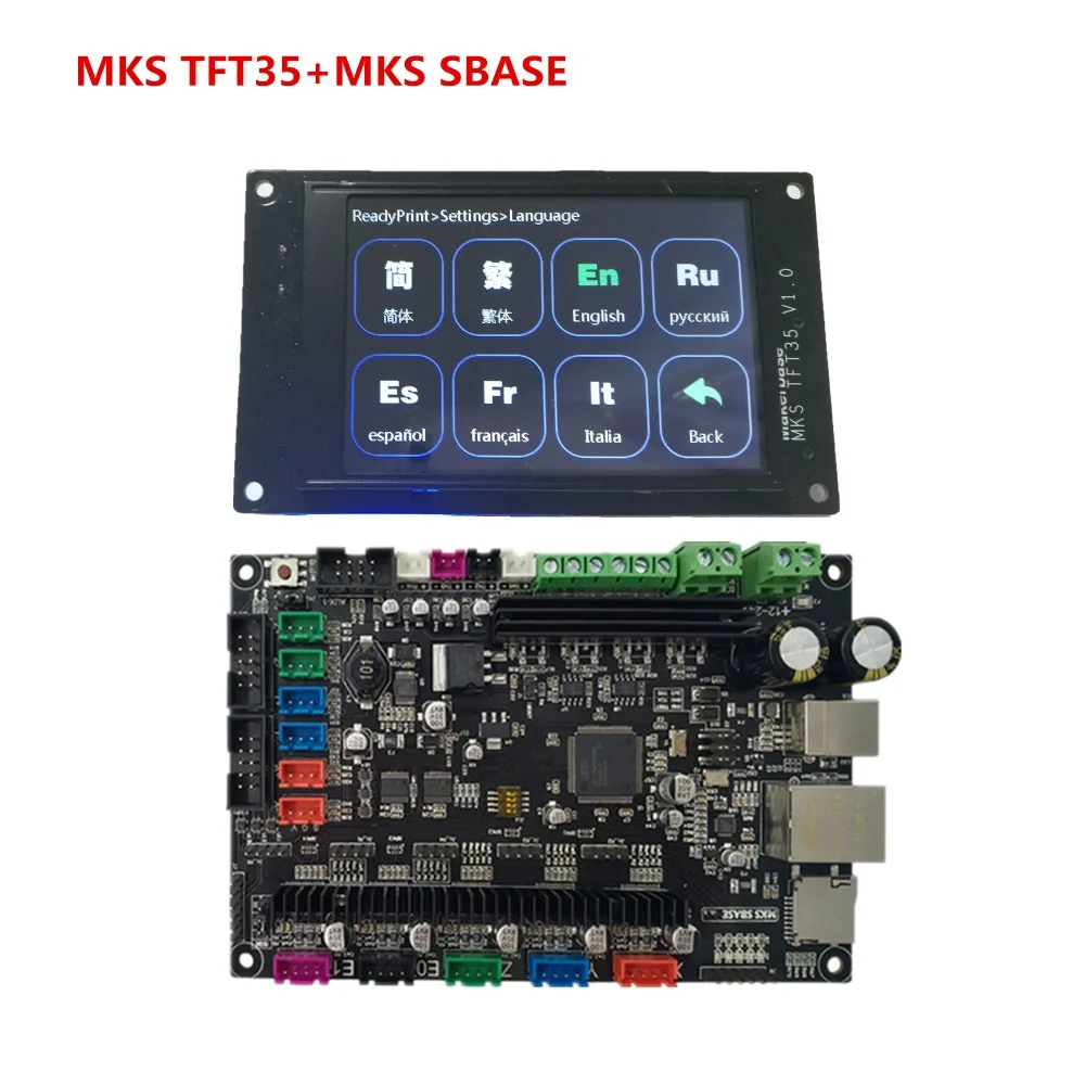 SBASE-TFT35 MKS SBASE+ MKS сенсорный экран TFT35+ MKS TFT Wi-Fi+ датчик обнаружения нити TFT 35 дисплей Smoothieware 3D-принтер поставки - Цвет: SBASE-TFT35