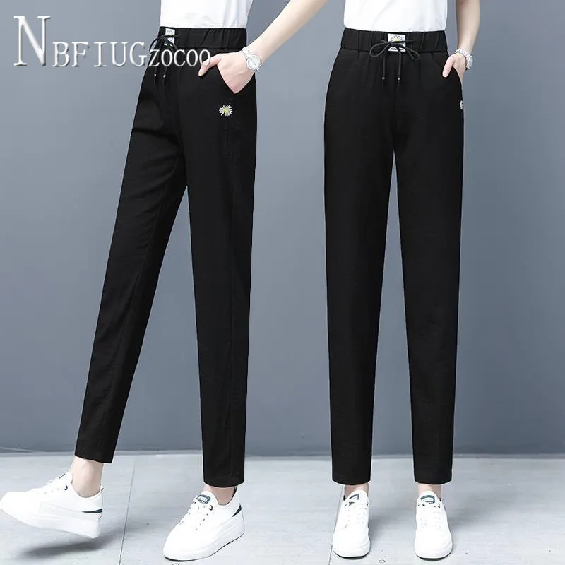 

Army Green Black Khaki Color Women Pants Ankle Length Female Trousers