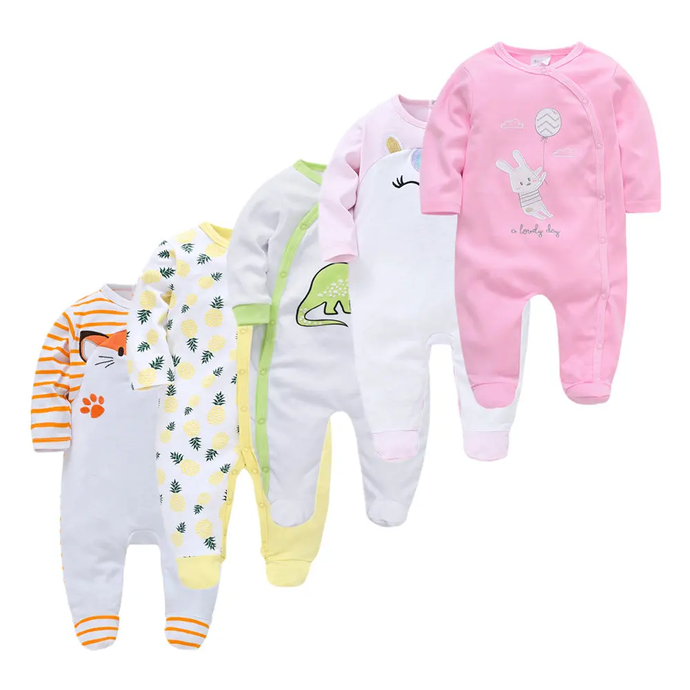5 шт. Детская Пижама для Мальчика bebe fille хлопок дышащий мягкий ropa новорожденных