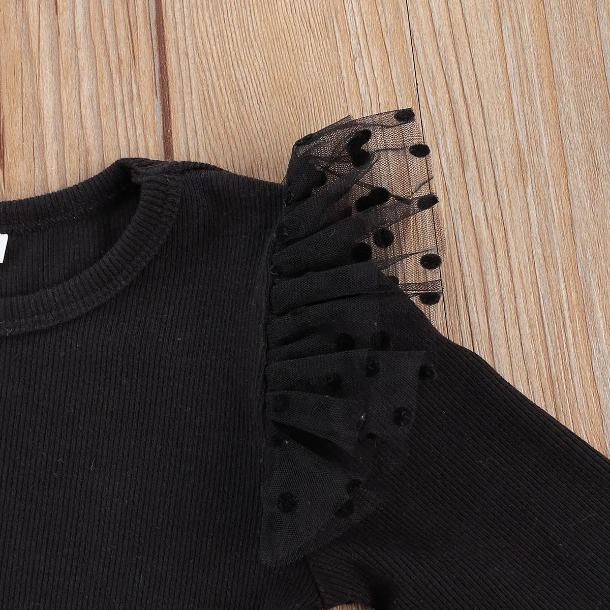 

Kid Baby Girls Clothes Sets Long Sleeve Lace Pullover T Shirts Tops Leopard Print Overalls Pants 1-5Years