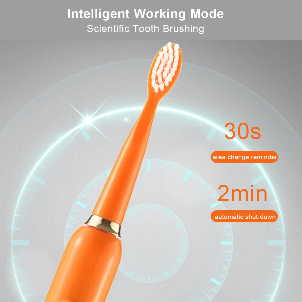 Электрическая зубная щетка пятискоростная звуковая вибрационная зарядное