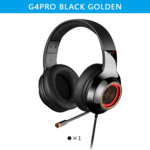 Black Gold EDIFIER G4 Pro USB игровая гарнитура с Виртуальным 7,1 объемным звуком RGB подсветка Волшебная Голосовая функция выдвижной микрофон - Цвет: Black Gold