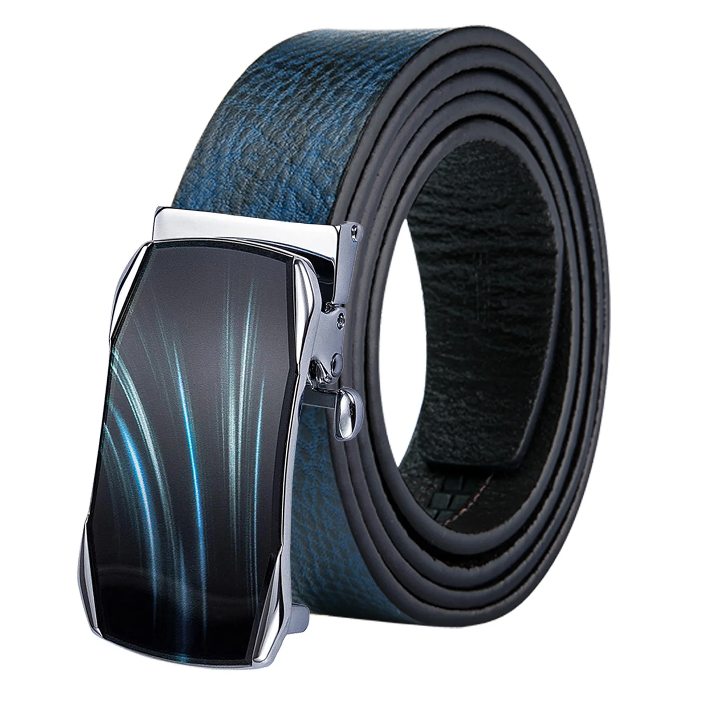 Ремень мужской из натуральной воловьей кожи с автоматической пряжкой Модный