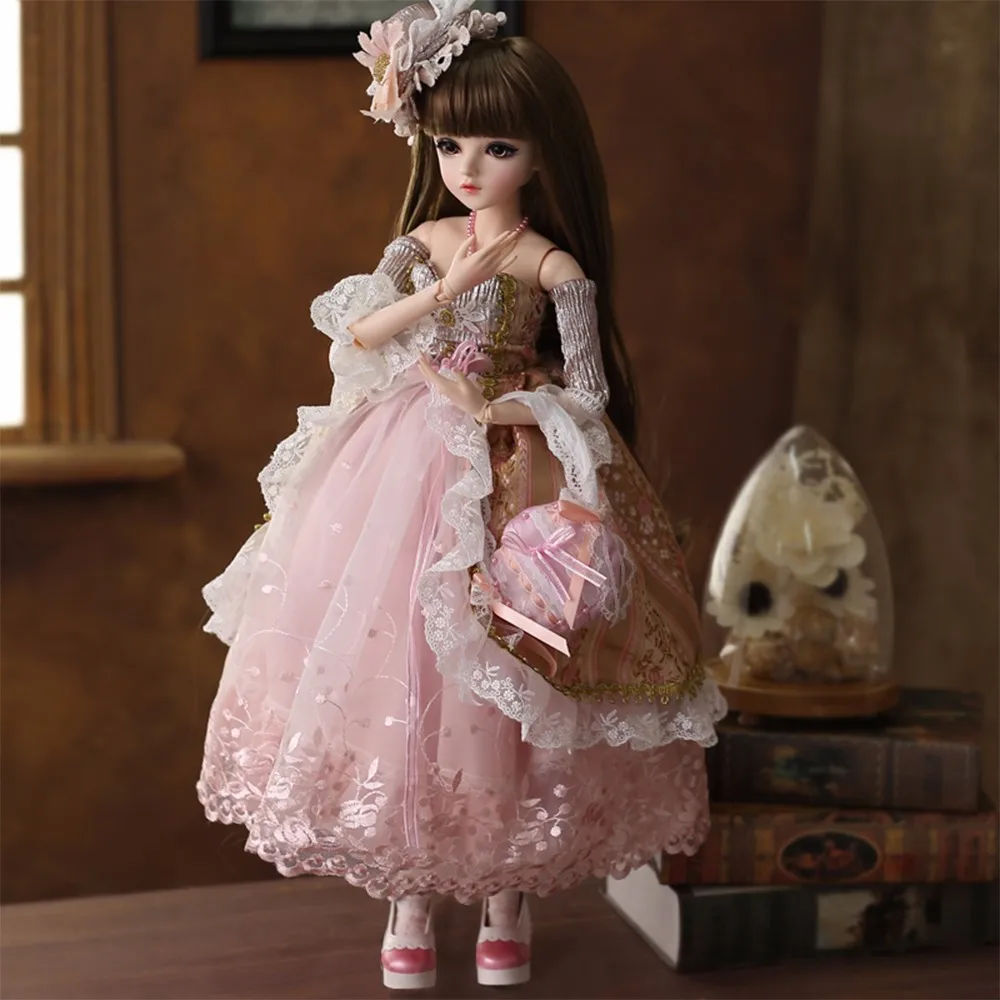 BJD кукла 1/3 коричневые глаза с одежда парики обувь макияж 100% ручная работа