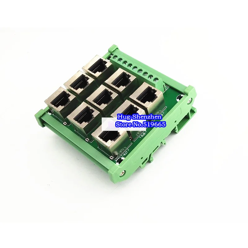 RJ45-9 Port-A RJ45 adapter terminal адаптер для сетевого порта терминал 9 port параллельное