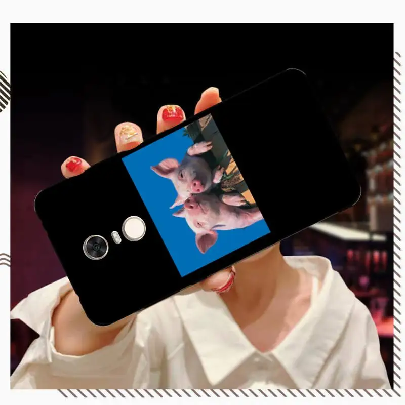 

Cute Little Pink Pet Pig Phone Case for Redmi 5 6 7 8 9 A 5plus K20 4X S2 GO 6 K30 pro